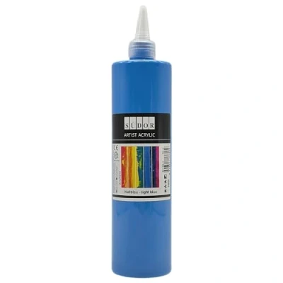 Afbeelding van SÜDOR acrylverf, 500 ml, voordelige hoogwaardige schilderverf, voor kunstenaars, knutselen, blauw (lichtblauw))
