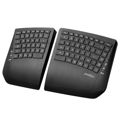 Afbeelding van Perixx PERIBOARD 624B Draadloos ergonomisch splittoetsenbord platte toetsen hellingshoek instelbaar Amerikaanse Engelse lay out