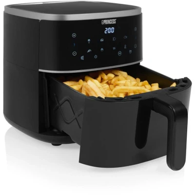 Afbeelding van Princess Digitale Airfryer 182238 Inclusief in hoogte verstelbaar Grillrack Groot 4 Liter Heteluchtfriteuse Zwart Digital Touchscreen 8 Automatische Programma&#039;s