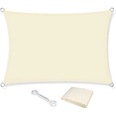 Afbeelding van KAHEIGN Zonneschermzeil, 2,5 x 3 m, waterdicht, 98% UV werend zonnescherm, 120 g/m² voor buiten, tuin, patio, feest (crème)