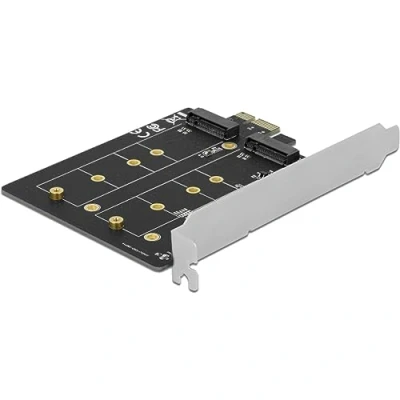 Afbeelding van Delock PCI Express x1 kaart naar 2 x interne M.2 Key B