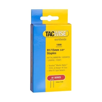 Afbeelding van Tacwise nieten voor tacker Type 91 15 mm Gegalvaniseerd 1000 stuks