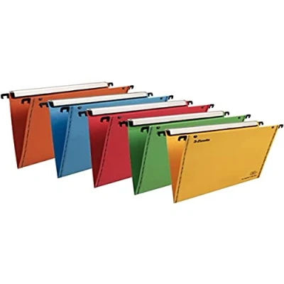 Afbeelding van Esselte 49970 hangmappen, 15 tot 30 mm, A4, verschillende kleuren, 10 stuks