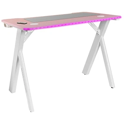 Afbeelding van Mars Gaming MGD100RGB, Tafel RGB, XXL Mousepad, Koptelefoon + Flessenhouder, 100x60cm, Roze