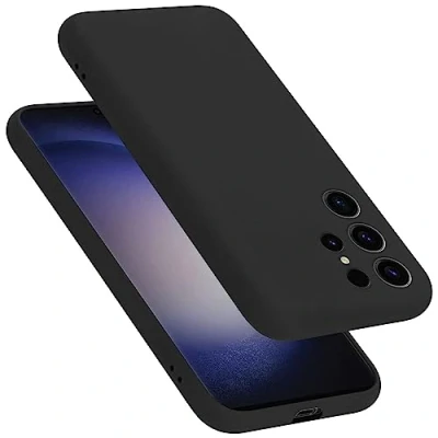 Afbeelding van Cadorabo Hoesje geschikt voor Samsung Galaxy S23 ULTRA Case in LIQUID ZWART Beschermhoes TPU silicone Cover