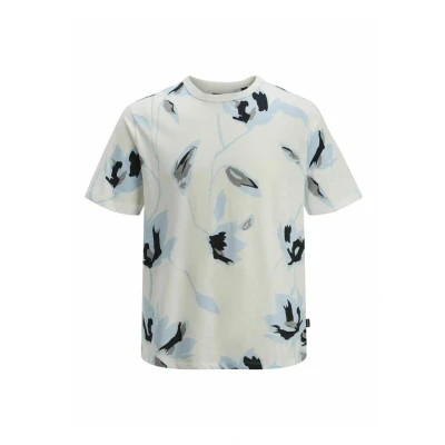 Afbeelding van Jack &amp; Jones Premium ALL OVER Print Rundhals Tshirt print, Heren, Maat: XXL, Cloud dancer