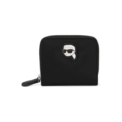 Afbeelding van KARL Lagerfeld Ikonik Small ZIP Portemonnee, Dames, Maat: One Size, Black