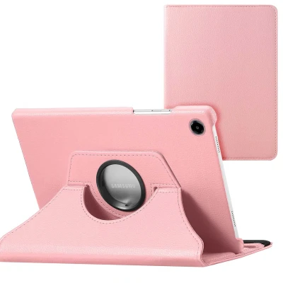 Afbeelding van Samsung Galaxy Tab A9 Hoes: iMoshion 360 Draaibare Bookcase Roze Kunstleder Tablet Hoezen
