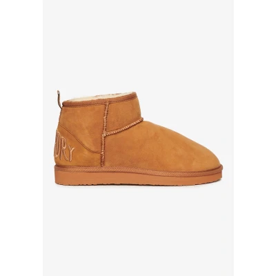 Afbeelding van Superdry Vrouwen Suède Sherpa Minilaarzen Bruin Grootte: 7 8