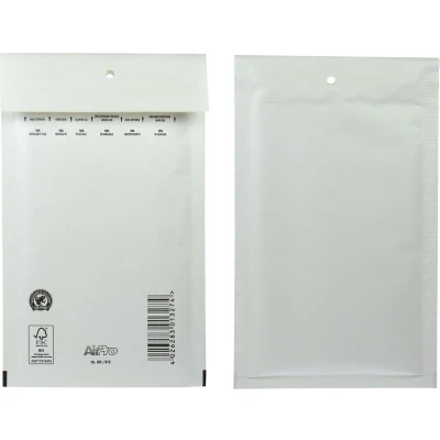 Afbeelding van Bong AirPro luchtkussenenveloppen, ft 120 x 215 mm, met stripsluiting, doos van 200 stuks, wit enveloppen