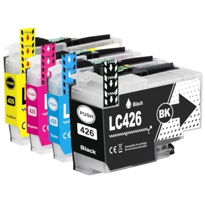 Afbeelding van LAIPENG LC426 LC 426 426VAL inktcartridge, compatibel met Brother MFC J4335DW, J4340DW, J4535DW, J4540DW, J4540DWXL, printer, 426BK, 426C, 426M, 426Y (4 stuks)