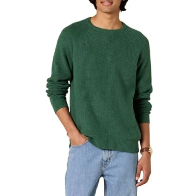 Afbeelding van Amazon Essentials Heren Soft Touch Crewneck Pullover met lange mouwen, groen, XS