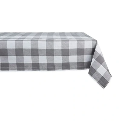 Afbeelding van DII Buffalo Check Collection Klassiek tafelkleed 132 x cm, grijs en wit