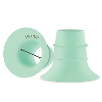 Afbeelding van Maymom flensinzetstuk 19 mm (groen) compatibel met Elvie Single/Double Electric, Stride Cup (24 mm), Medele PersonalFit Flex schild