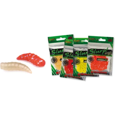 Afbeelding van Trabucco Slurp Artificial Baits Maggot (50 pcs) Kleur : Yellow glitter