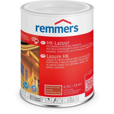 Afbeelding van remmers hk lazuur mahonie 0.75 ltr