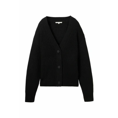 Afbeelding van TOM Tailor Denim MIT Vausschnitt Vest, Dames, Maat: XS, Deep black