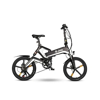 Afbeelding van Jeep Fold E Bike FFR 7050, 20&#039; wielen, Shimano 7 versnellingen, Zwart