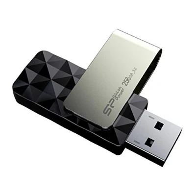 Afbeelding van Silicon Power Blaze B30 256 GB USB 3.0 (Gen 1) Type Black, Silver Flash Drive sticks (256 GB, (3.1 Gen 1), Type, Sleeve, 14.8 g, Zwart, Silver)