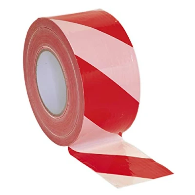 Afbeelding van Sealey Btrw Gevaar Waarschuwing Barrière Tape 80Mm X 100Mtr Rood/Wit Niet klevend