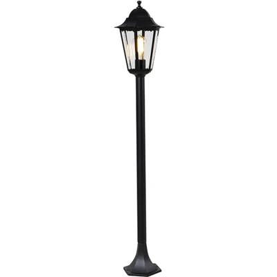 Afbeelding van QAZQA new orleans Klassieke Lantaarn 1 lichts H 120 cm Zwart Buitenverlichting