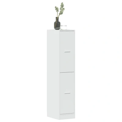 Afbeelding van Apothekerskast 30x41x144,5 cm bewerkt hout hoogglans wit