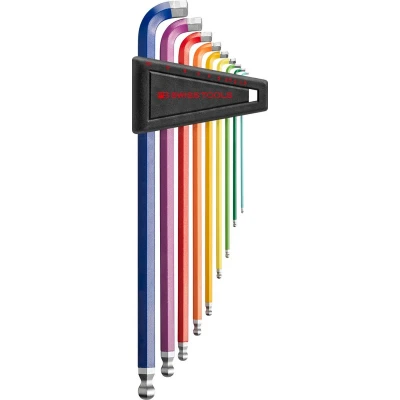 Afbeelding van PB2222.LH 10 Rainbow Inbussleutelset 90 100graden, actie