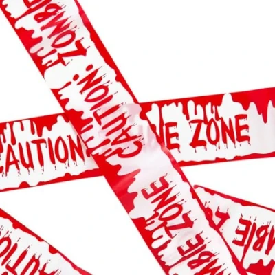 Afbeelding van Fiestas Guirca Markeerlint CAUTION (6 meter) Halloween Decoratie Versiering
