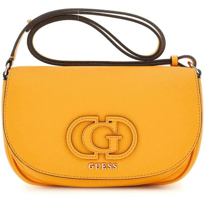Afbeelding van GUESS Schoudertas Calebra Convertible Xbody Flap Bag Marigold Mosterdgeel