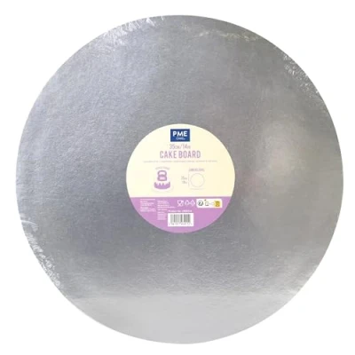 Afbeelding van PME Taartbord rond met gladde rand, zilver (35 cm)
