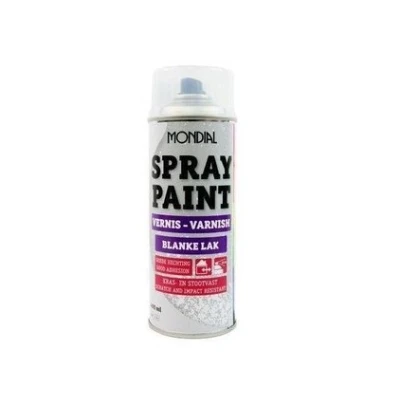 Afbeelding van Mondial Spray paint blanke lak hoogglans 400ml