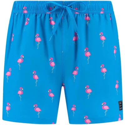 Afbeelding van Son of a Beach Flamingo Licht Blauw Jongens Zwembroek maat 122 128