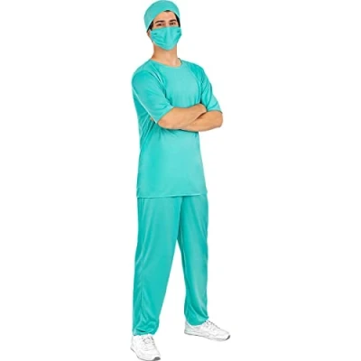 Afbeelding van FUNIDELIA Chirurg kostuum Dokter voor mannen Maat: L XL Blauw