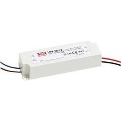 Afbeelding van Mean Well LPV 20 12 LED transformator Constante spanning W 0 1.67 A V/DC Niet dimbaar, Overbelastingsbescherming 1 stuk(s)