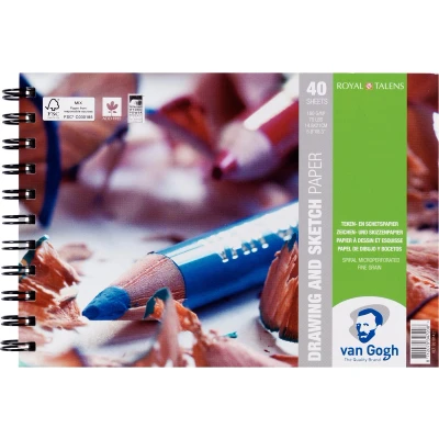 Afbeelding van Van Gogh schetsboek wit papier FSC mix