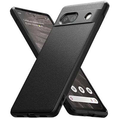 Afbeelding van Ringke Onyx Compatibel met Google Pixel 7a Case, Geweldige Grip Anti Vingerafdruk Robuuste Duurzame Schokbestendige TPU Hoes Black Zwart