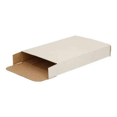 Afbeelding van 50x Brievenbusdoos A6 wit met zijklep 180 x 115 28 mm E golf (± 1,5 mm) Karton Universele verzenddozen