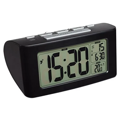Afbeelding van TFA Dostmann Siesta wekkerradio met korte slaap timerfunctie, kunststof, zwart, 13,8 x 7 cm
