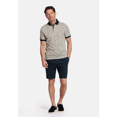 Afbeelding van Baileys Polo korte mouw Bruin Poloshirt 2 tone Pique all o 515228/83 Maat 4XL