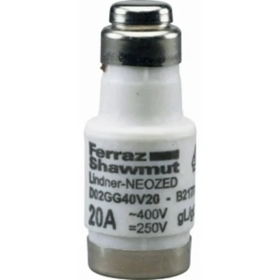 Afbeelding van Mersen 01701.020000 Neozed zekering Afmeting zekering: D02 20 A 400 V