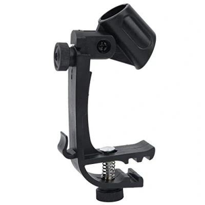 Afbeelding van 2 stuks Drum Mircophone Clips Verstelbare Microfoon Houder Schokbestendige Snare Velgen Klem Universele Mic Clip Klemmen met Groove Gear