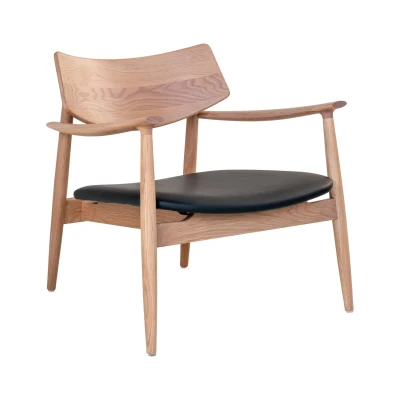 Afbeelding van Jonckheere Collectie Loungestoel Olvera in eik/zwart lederlook