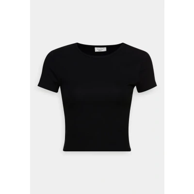 Afbeelding van Gina Tricot Tight Tshirt basic, Dames, Maat: 34, Black