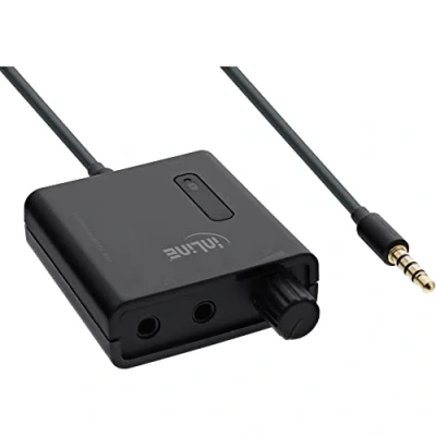 Afbeelding van InLine Bass Boosting hoofdtelefoon splitter met versterker 0,30 meter