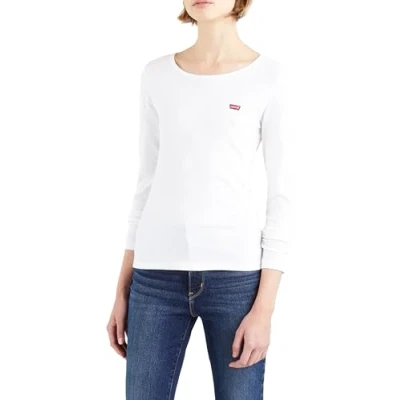 Afbeelding van Levi&#039;s TEE 2 PACK Longsleeve, Dames, Maat: Large, White/white