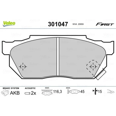 Afbeelding van Valeo Remblokset 301047