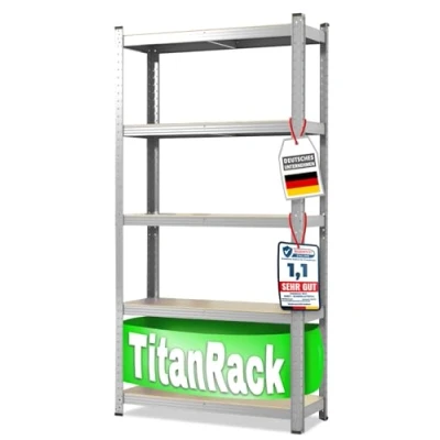 Afbeelding van casa pura Rek voor zware lasten, 220 x 90 30 cm, verzinkt, steekrek, opbergrek, staand rek, steeksysteem zonder gereedschap monteerbaar