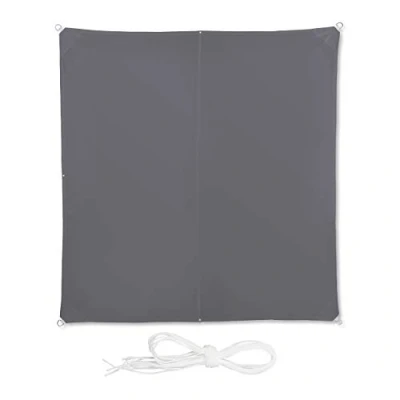 Afbeelding van Relaxdays schaduwdoek vierkant antraciet zonwering balkon weerbestendig uv bescherming 3 x m