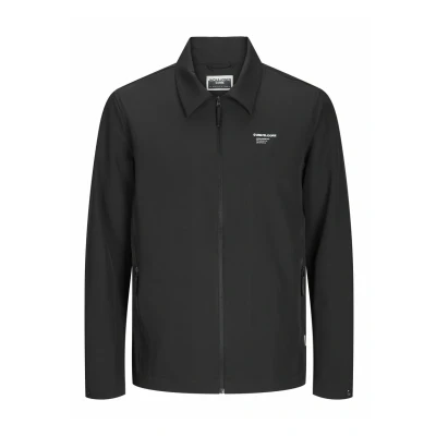 Afbeelding van JACK &amp; JONES CORE regular fit overshirt JCOAERO met printopdruk zwart