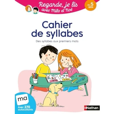 Afbeelding van Cahier de syllabes Regarde, je lis ! dès 5 ans: Des aux premiers mots Avec 270 autocollants